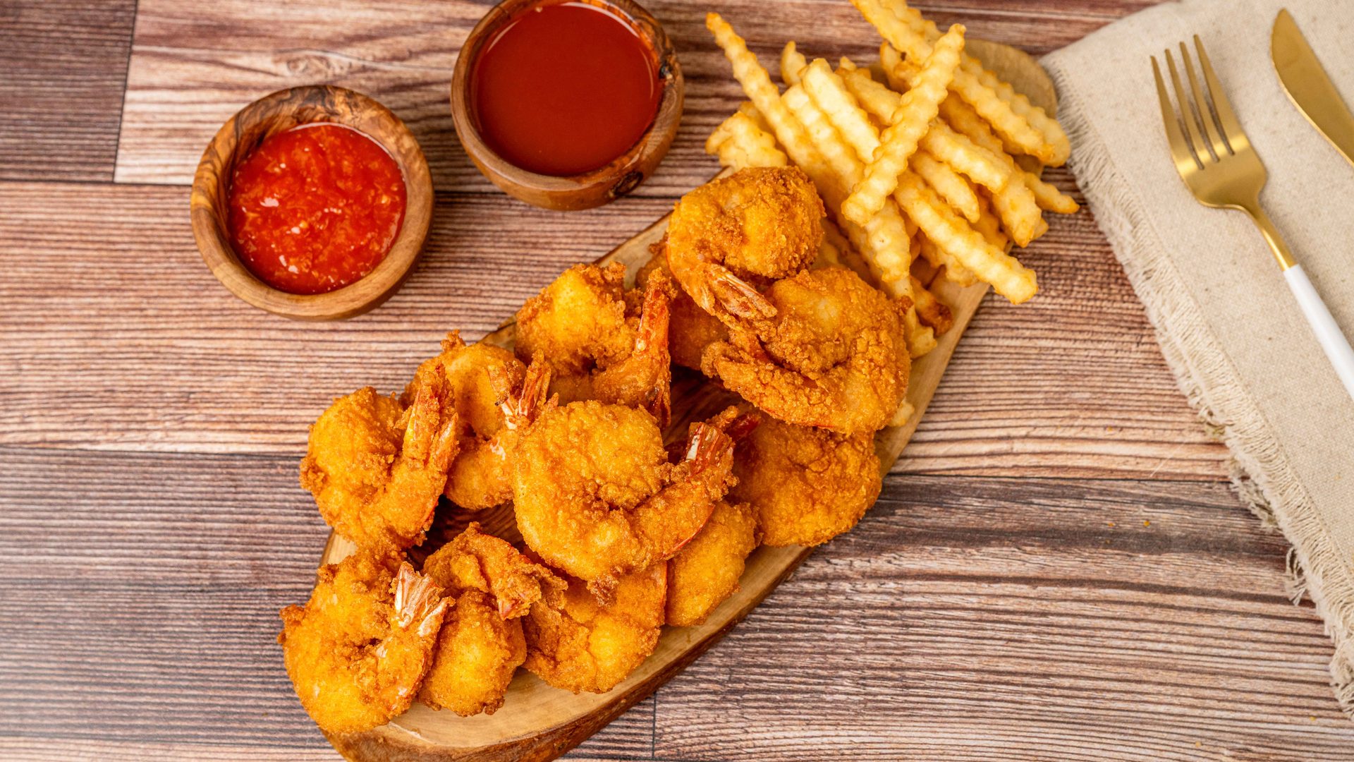 Jumbo shrimp, crispy every time