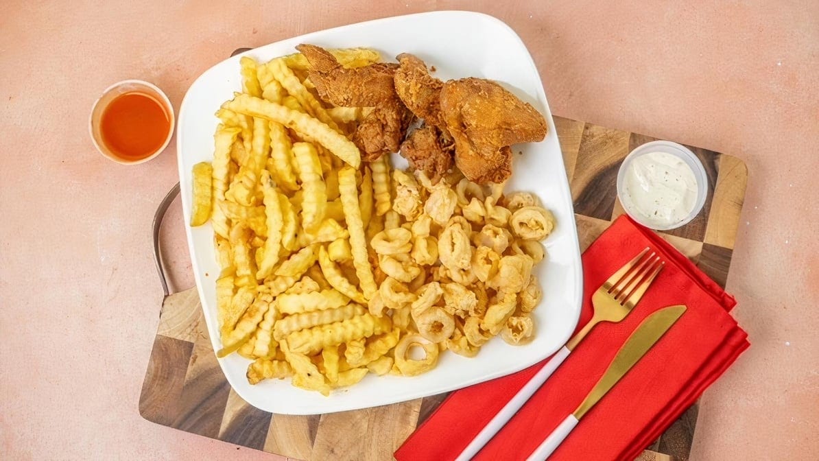 # 13. Calamari & Wings.