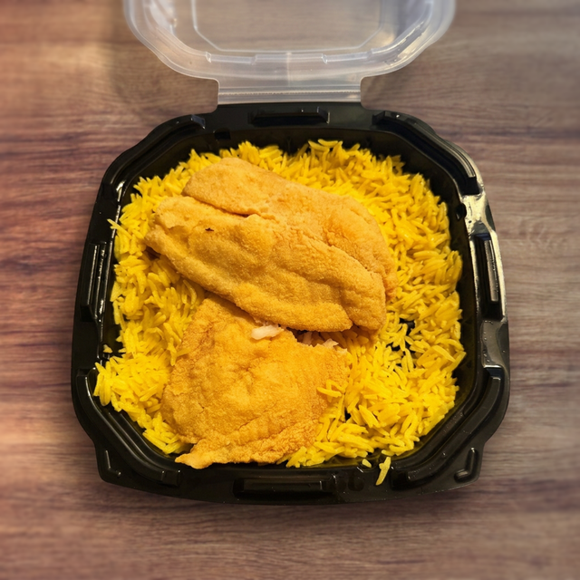 Rice Bowls Fried Fish.