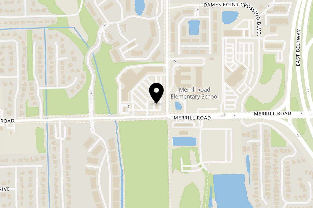 Map showing the location of Jax Fish Shrimp and Chicken Merrill on 8015 Merrill Rd in Jacksonville